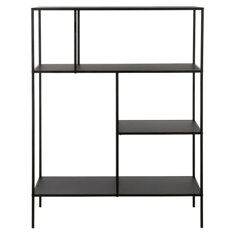 Henn&Hart 36" Blackened Bronze Metal Bookcase - Image 2
