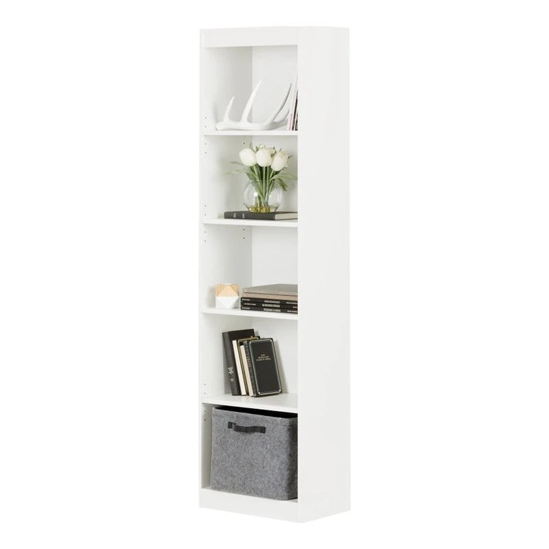 South Shore Furniture South Shore Axess 5-Shelf Narrow Bookcase In Pure White - Image 2