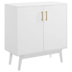Walker Edison Bella 30" Mid Century Modern Accent Cabinet - White