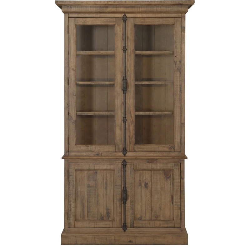 Magnussen Home Furnishings Magnussen Willoughby China Cabinet In Weathered Barley