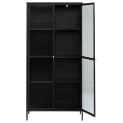 Unique Furniture 75" Contemporary Glass & Metal Display Cabinet In Black 7 Unique Furniture 75" Contemporary Glass & Metal Display Cabinet In Black -NovaSolo Shop a631e06902cee6dd 0804 w800 h800 b1 p0