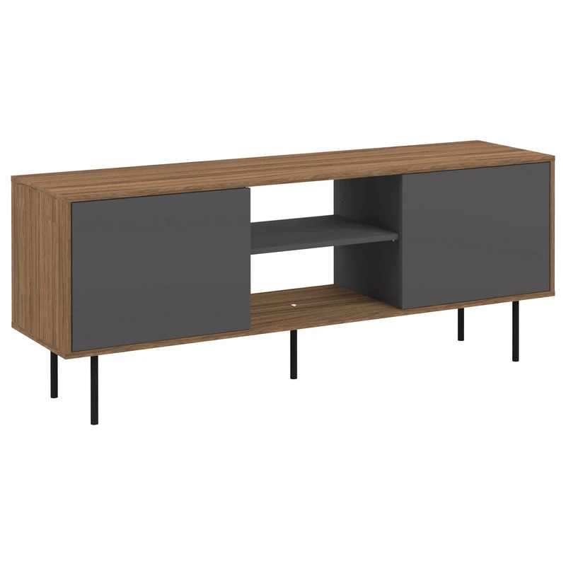 Tema Furniture Inc. Altitude Tv Stand, Walnut/Gray 4 Tema Furniture Inc. Altitude Tv Stand, Walnut/Gray - Image 4