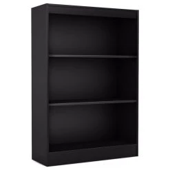 South Shore Furniture South Shore Axess 3-Shelf Bookcase, Pure Black