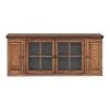 Leick Home Leick Furniture 62" TV Stand With Wood Storage In Burnished Oak Finish