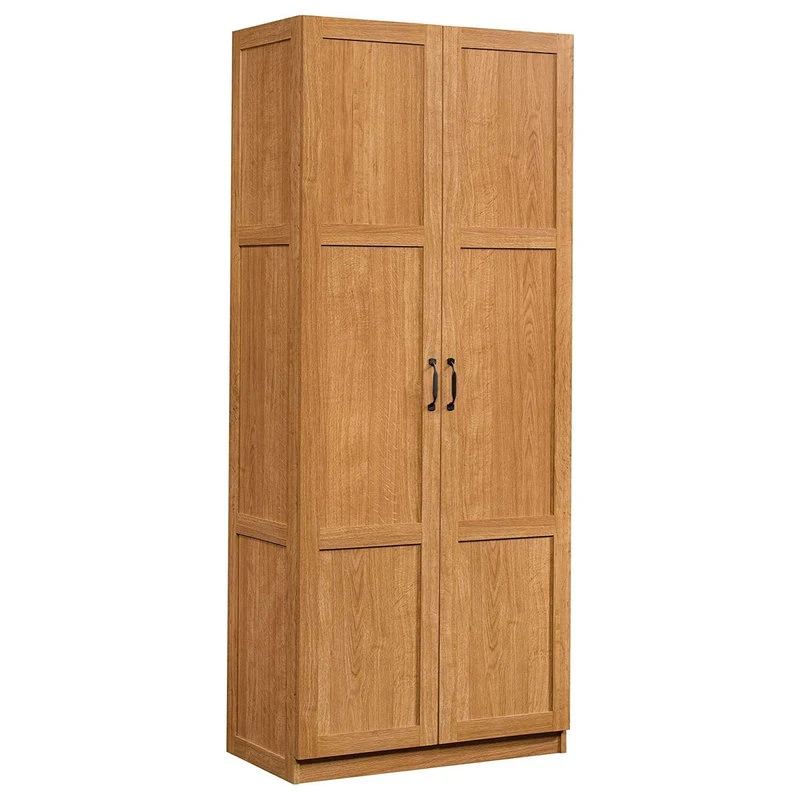 Anzy Storage Cabinet And Highland Oak Finish
