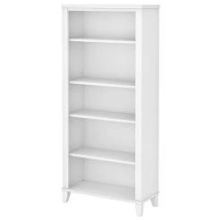 Bush Industries Somerset 5 Shelf Bookcase, White