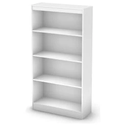 South Shore Furniture South Shore Axess 4-Shelf Bookcase, Pure White