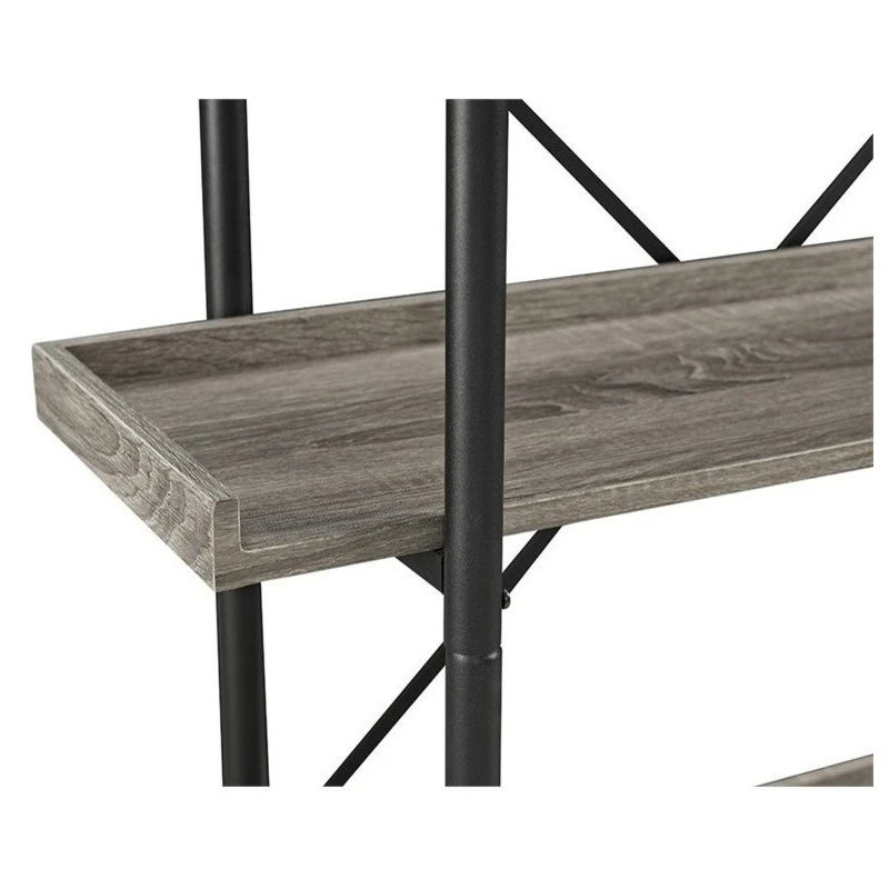 Pemberly Row 5 Shelf Bookcase In Driftwood 4 Pemberly Row 5 Shelf Bookcase In Driftwood - Image 4