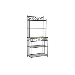 Imtinanz Amazing Kitchen Bakers Rack, Black Metal