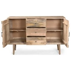 GDFStudio Zona Mid-Century Modern Handcrafted Sideboard, Mango Wood, 3 Drawer/2 Doors 9 GDFStudio Zona Mid-Century Modern Handcrafted Sideboard, Mango Wood, 3 Drawer/2 Doors -NovaSolo Shop b0610fc80f9068d9 7395 w800 h800 b1 p0