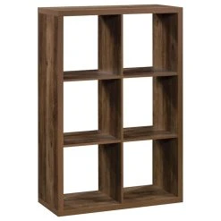 Sauder Miscellaneous Storage Engineered Wood 6-Cube Organizer In Rural Pine