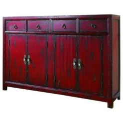 Beaumont Lane 58" Red Asian Accent Chest