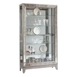 Pulaski Furniture Pulaski Side Entry Curio, Platinum
