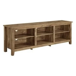 Walker Edison 70" Wood Media TV Stand Storage Console, Barnwood