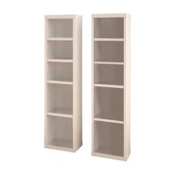 Nexera 211003 Liber-T CD/DVD Towers Set Of 2 White