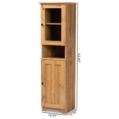 Wholesale Interiors Lauren Modern Oak Brown Finished Wood Buffet And Hutch Kitchen Cabinet -NovaSolo Shop c151bd960225a5b4 8822 w800 h800 b1 p0