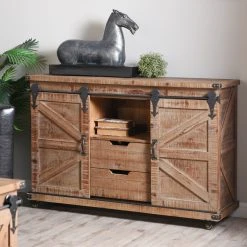 StyleCraft Presley 2 Door, 2 Drawer And Open Center Cabinet, Natural Brown -NovaSolo Shop c191c0a60bdcae7b 8783 w800 h800 b0 p0