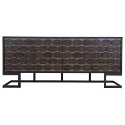 Mandalay Home Furnishings, Inc. MillBrae Sideboard Black Oak With Gray And Brown