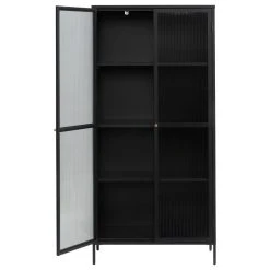 Unique Furniture 75" Contemporary Glass & Metal Display Cabinet In Black 8 Unique Furniture 75" Contemporary Glass & Metal Display Cabinet In Black -NovaSolo Shop c501239902cee6e2 0804 w800 h800 b1 p0