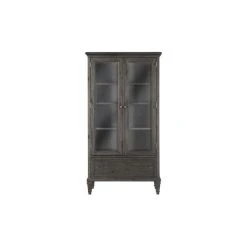 Magnussen Home Furnishings Magnussen Sutton Place Curio Cabinet In Weathered Charcoal