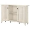 Bush Business Furniture Salinas Accent Storage Cabinet With Two Doors In Antique White - Engineered Wood