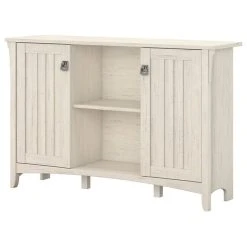 Bush Business Furniture Salinas Accent Storage Cabinet With Two Doors In Antique White - Engineered Wood