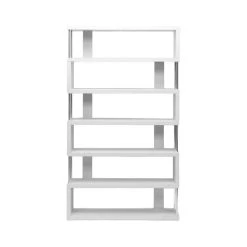 Baxton Studio Barnes Six-Shelf Modern Bookcase, White