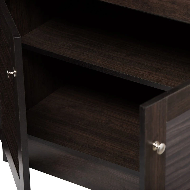 Wholesale Interiors Agni Modern/Contemporary Dark Brown Buffet And Hutch Kitchen Cabinet 4 Wholesale Interiors Agni Modern/Contemporary Dark Brown Buffet And Hutch Kitchen Cabinet - Image 4