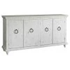 Crafters And Weavers Macao Rustic Modern Solid Wood 4-Door Sideboard, White