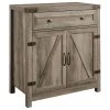 Walker Edison 30" Farmhouse Barn Door Accent Cabinet - Grey Wash