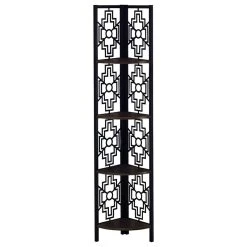 Monarch Transitional Corner Shelf With Espresso And Black Finish I 3622