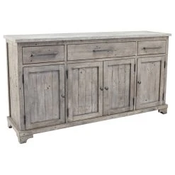 McKee Reclaimed Pine 3 Drawer 4 Door Sideboard By Kosas Home