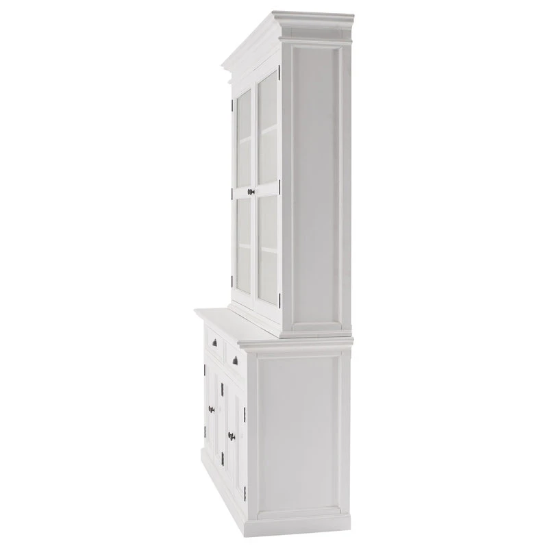 HomeRoots Furniture Classic White Glass Display Hutch - Image 4