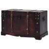 Vida XL International B.V. VidaXL Vintage Treasure Chest Wood Storage Trunk Organizer Box Side Stand