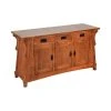 Crafters And Weavers Arts And Crafts Mission Solid Oak Crofter Style Sideboard, Sofa Table