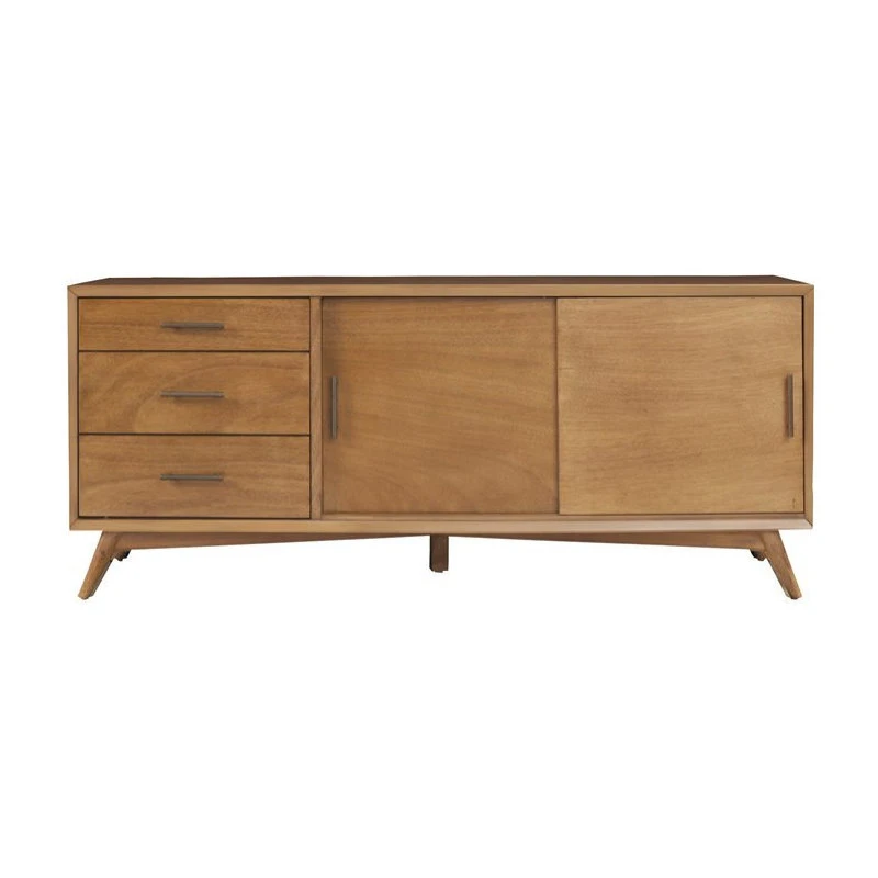 Alpine Furniture, Inc Alpine Furniture Flynn Large Wood TV Console In Acorn Brown - Image 3