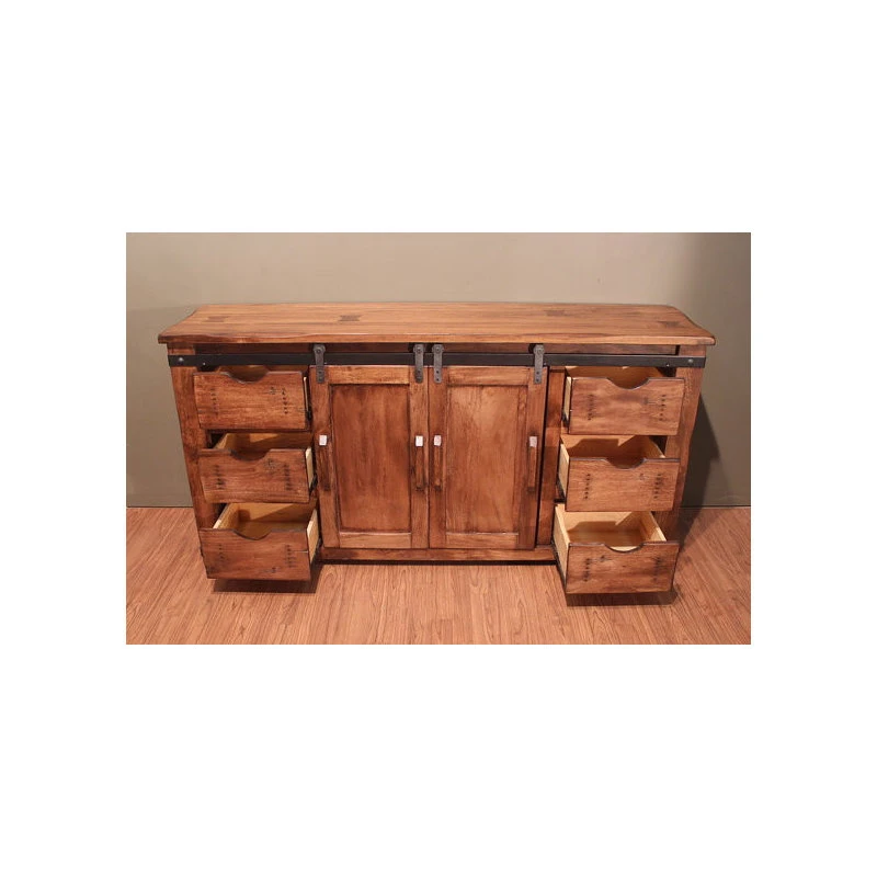 Crafters And Weavers Granville Parota 60" Solid Wood TV Stand 4 Crafters And Weavers Granville Parota 60" Solid Wood TV Stand - Image 4