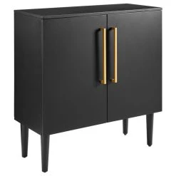 Crosley Everett Console Cabinet Matte Black