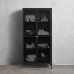 Unique Furniture 75" Contemporary Glass & Metal Display Cabinet In Black 9 Unique Furniture 75" Contemporary Glass & Metal Display Cabinet In Black -NovaSolo Shop dea18acb02f5700d 0804 w800 h800 b0 p0