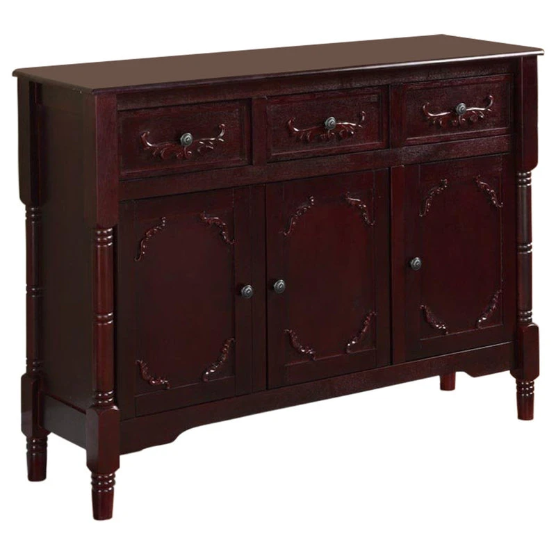 Pilaster Designs Wood Console Sideboard Table With Drawers And Storage, Cherry 2 Pilaster Designs Wood Console Sideboard Table With Drawers And Storage, Cherry - Image 2