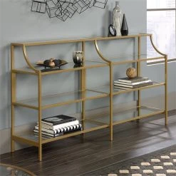 Home Square 2 Piece Bookcase And Console Table Set In Satin Gold 8 Home Square 2 Piece Bookcase And Console Table Set In Satin Gold -NovaSolo Shop e131d5c90fa3917a 9543 w800 h800 b0 p0