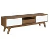 LexMod Envision 59" TV Stand, Walnut White