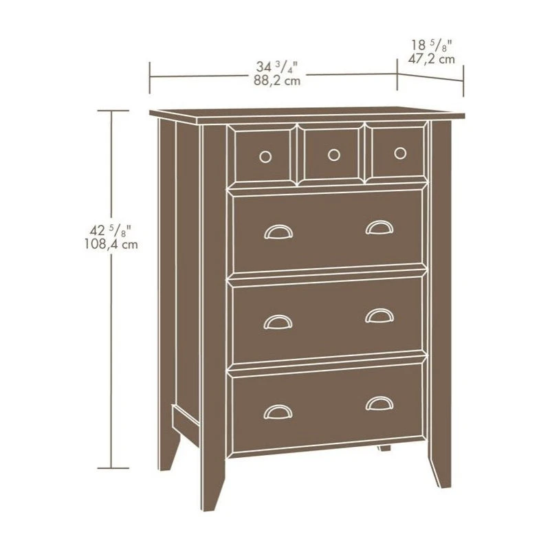 Sauder Shoal Creek 4 Drawer Chest In Soft White 2 Sauder Shoal Creek 4 Drawer Chest In Soft White - Image 2