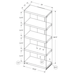 Monarch Modern Tempered Glass Bookshelf With White And Clear Finish I 3289 -NovaSolo Shop e8513348026ad587 5143 w800 h800 b1 p0