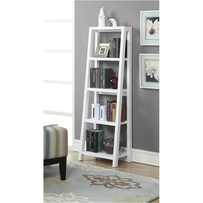 Convenience Concepts Newport Lilly Bookcase In White Wood Finish