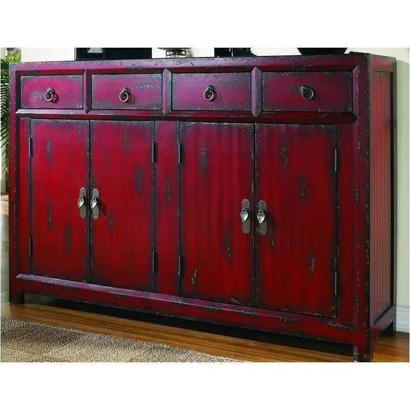 Beaumont Lane 58" Red Asian Accent Chest - Image 3
