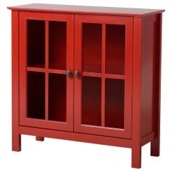 American Furniture Classics Os Home And Office Red Glass Door Accent And Display Cabinet