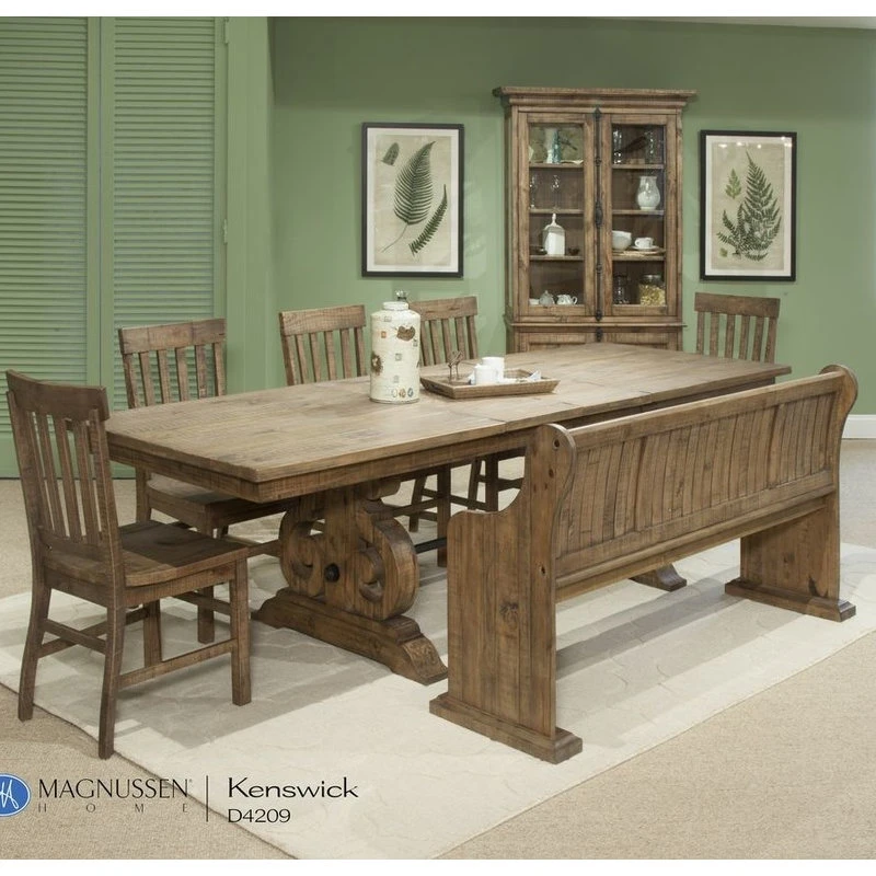 Magnussen Home Furnishings Magnussen Willoughby China Cabinet In Weathered Barley - Image 4