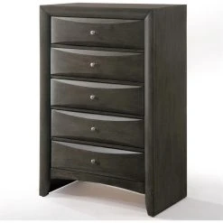 Acme Furniture ACME Ireland 5 Drawer Chest In Gray Oak