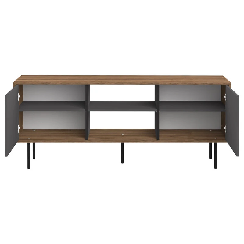 Tema Furniture Inc. Altitude Tv Stand, Walnut/Gray 2 Tema Furniture Inc. Altitude Tv Stand, Walnut/Gray - Image 2